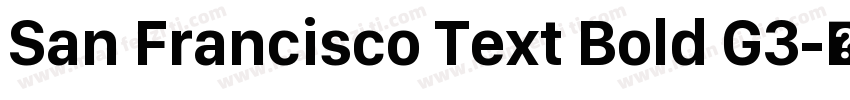 San Francisco Text Bold G3字体转换